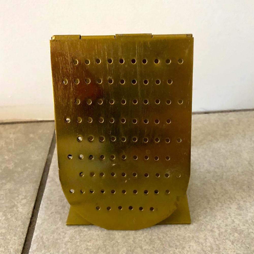 Gold table top earring holder